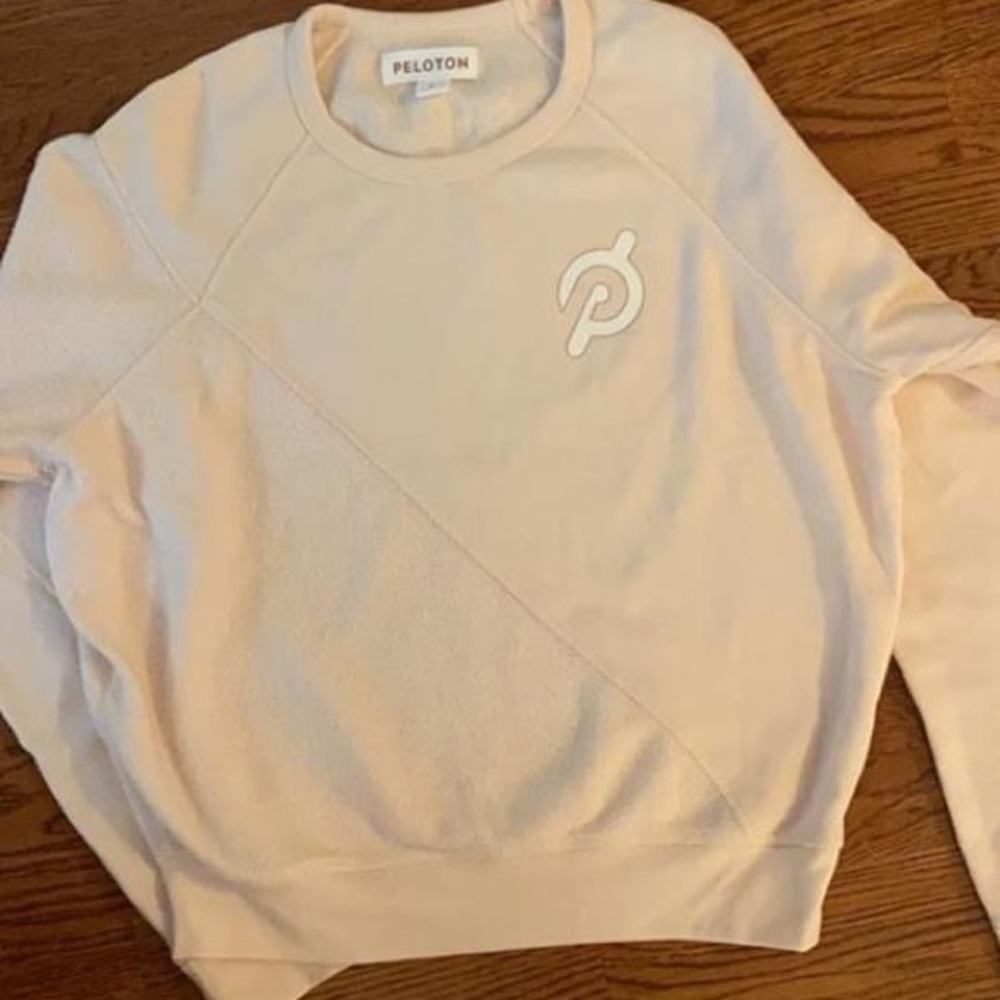 Peloton contrast crewneck pullover sweatshirt NEW